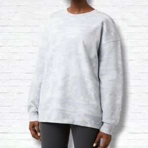 Lululemon Perfectly Oversized Crew in Incognito Camo Alpine White Multi Size 6